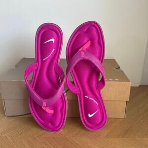 Nike Ultra Comfort Pink/White Women Slides Flip Flops- SZ 9